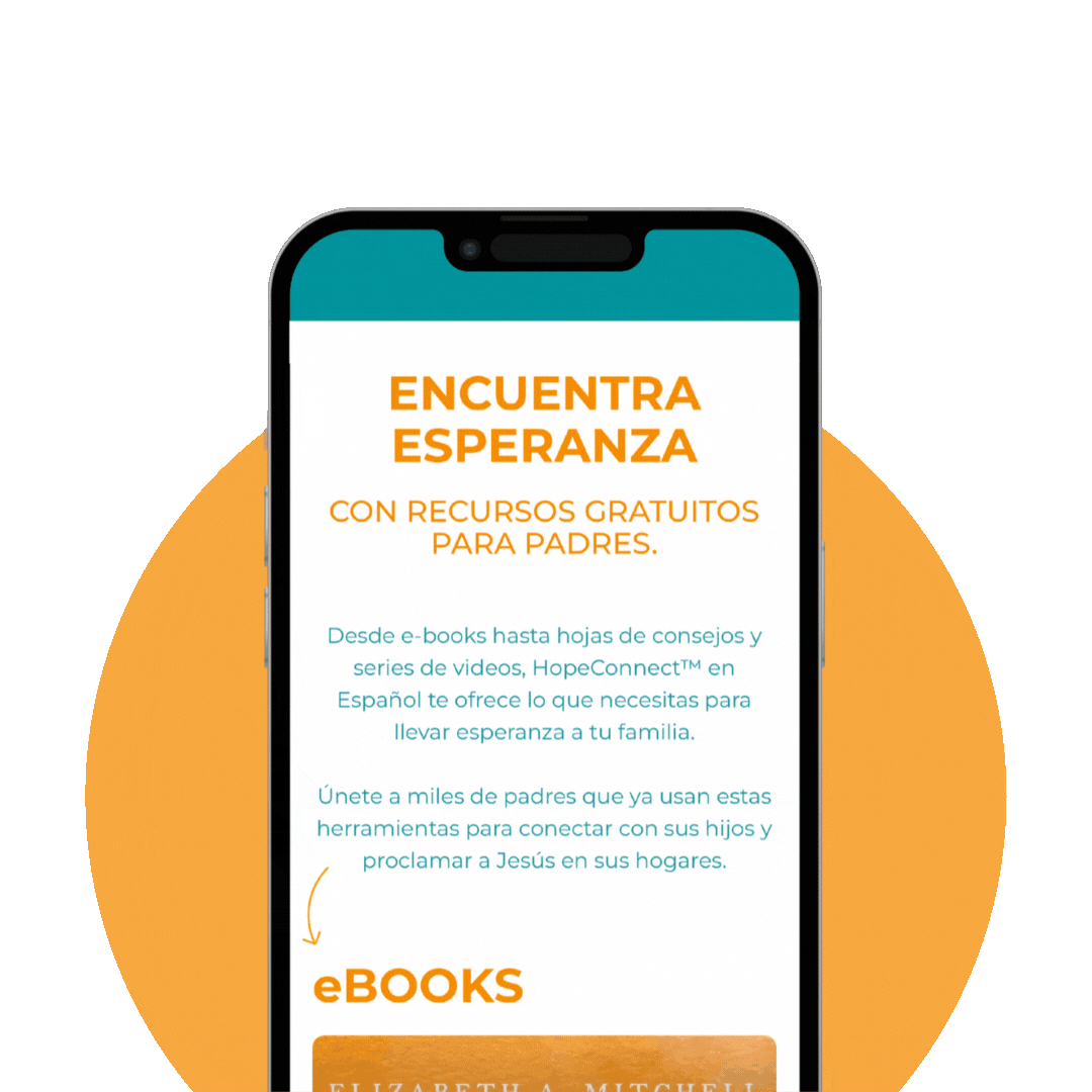 HopeConnect parenting articles on a phone
